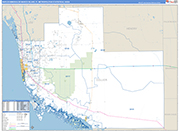 Naples-Immokalee-Marco Island Metro Area Wall Map Basic Style